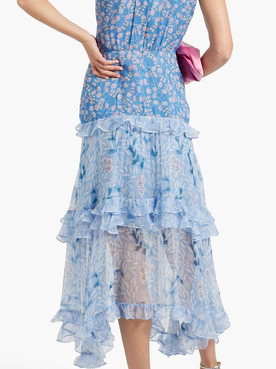 jolie floral-print silk-chiffon and georgette maxi dress