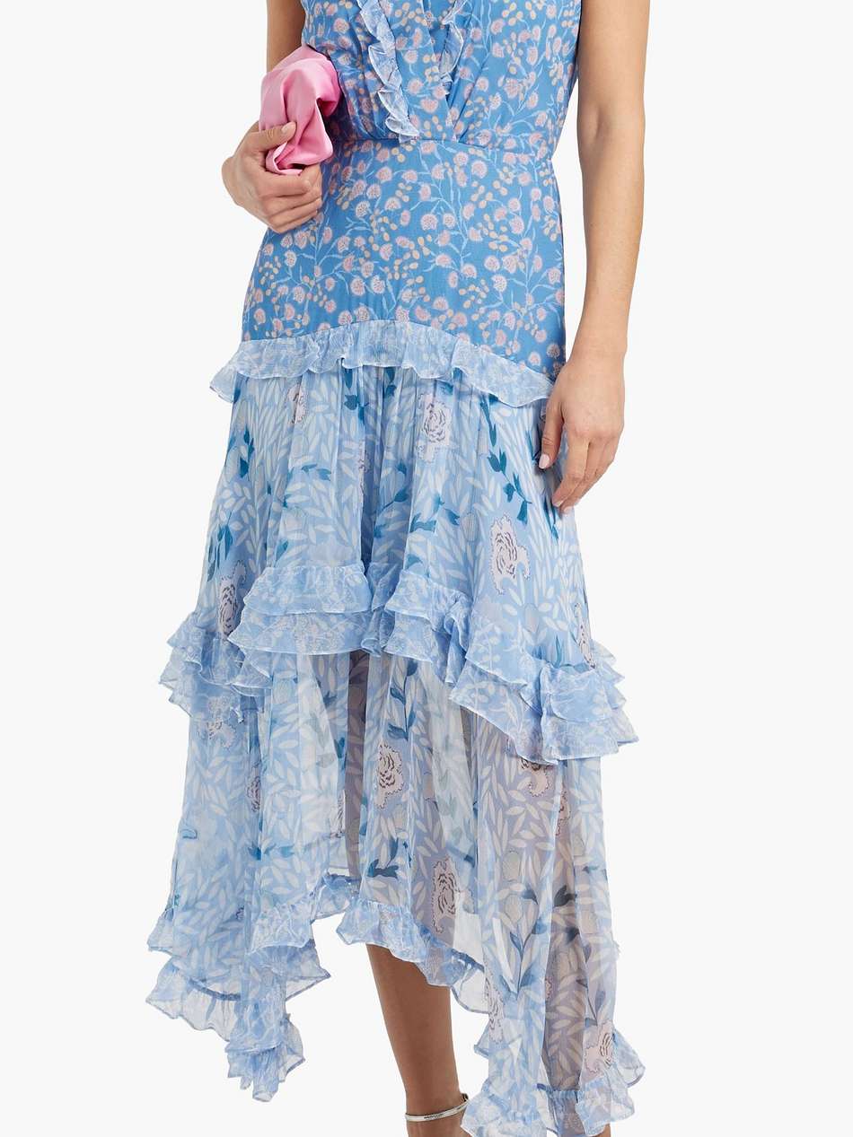 jolie floral-print silk-chiffon and georgette maxi dress