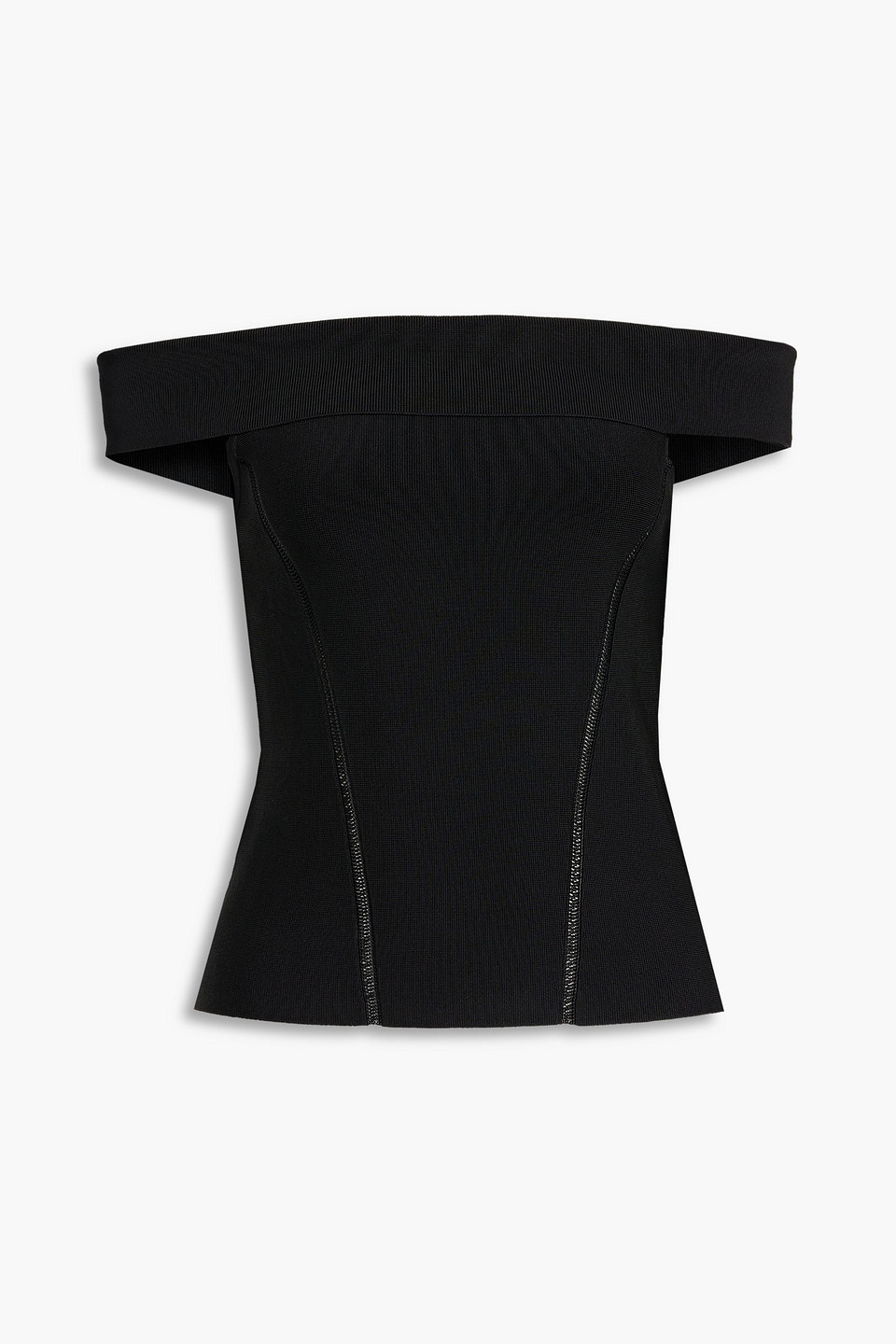 Zimmermann Matchmaker Off Shoulder Top In Black In Black