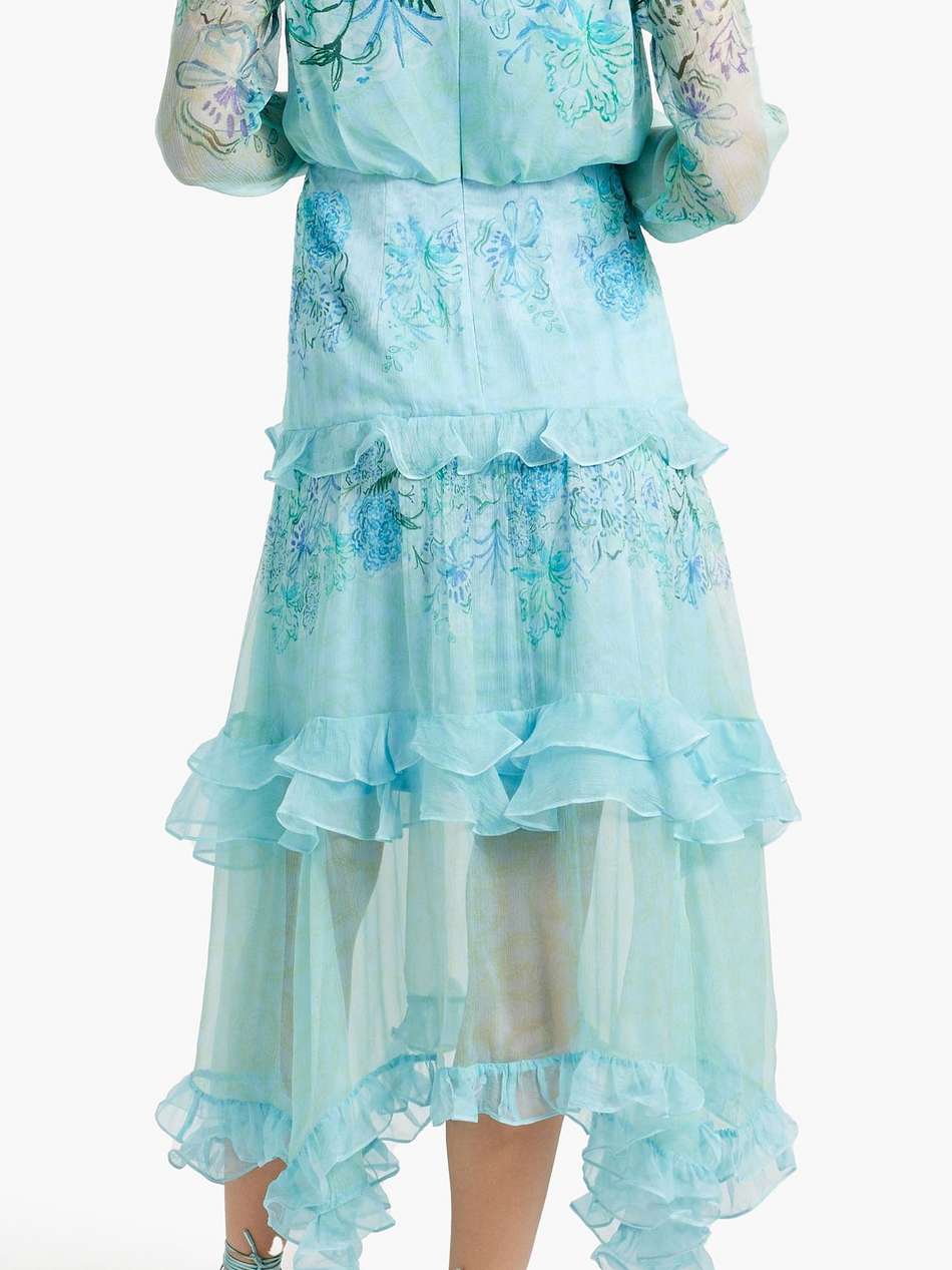 jolie floral-print silk-chiffon and georgette maxi dress