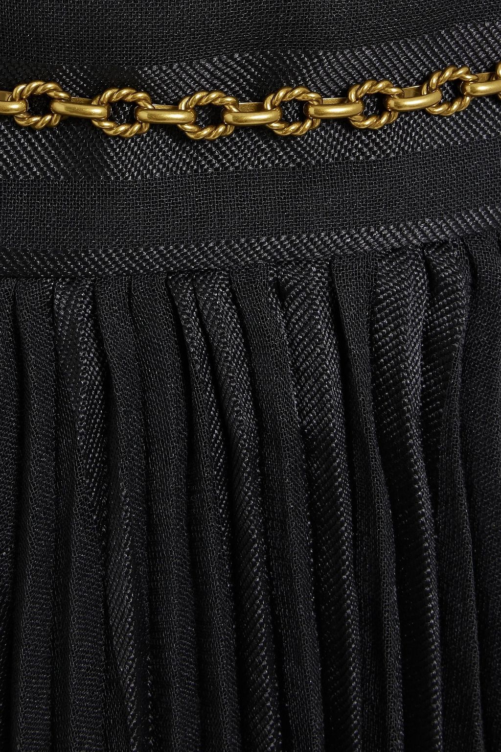 ZIMMERMANN Pleated striped gauze midi skirt