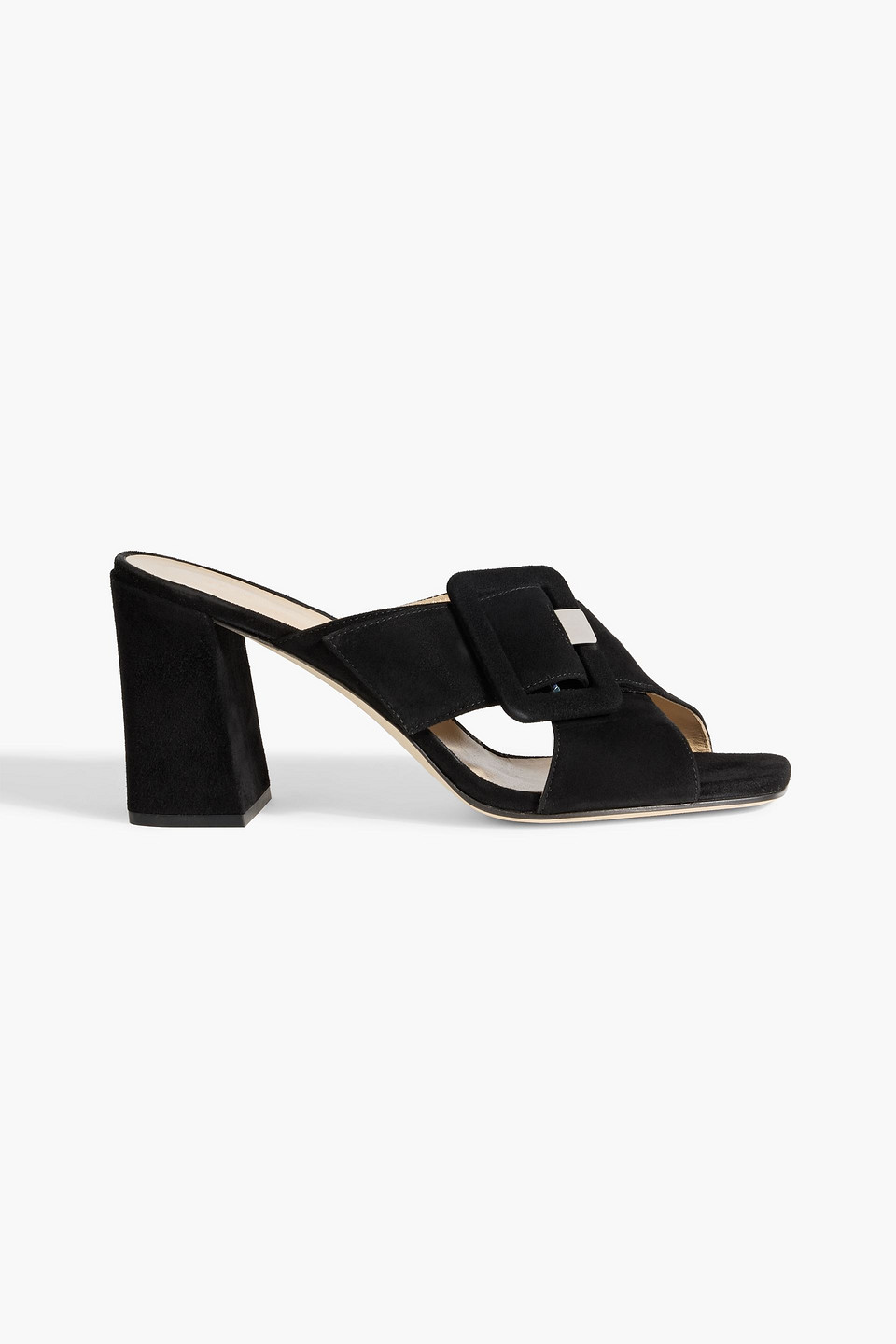 Sergio Rossi Mia 80 Suede Sandals In Black