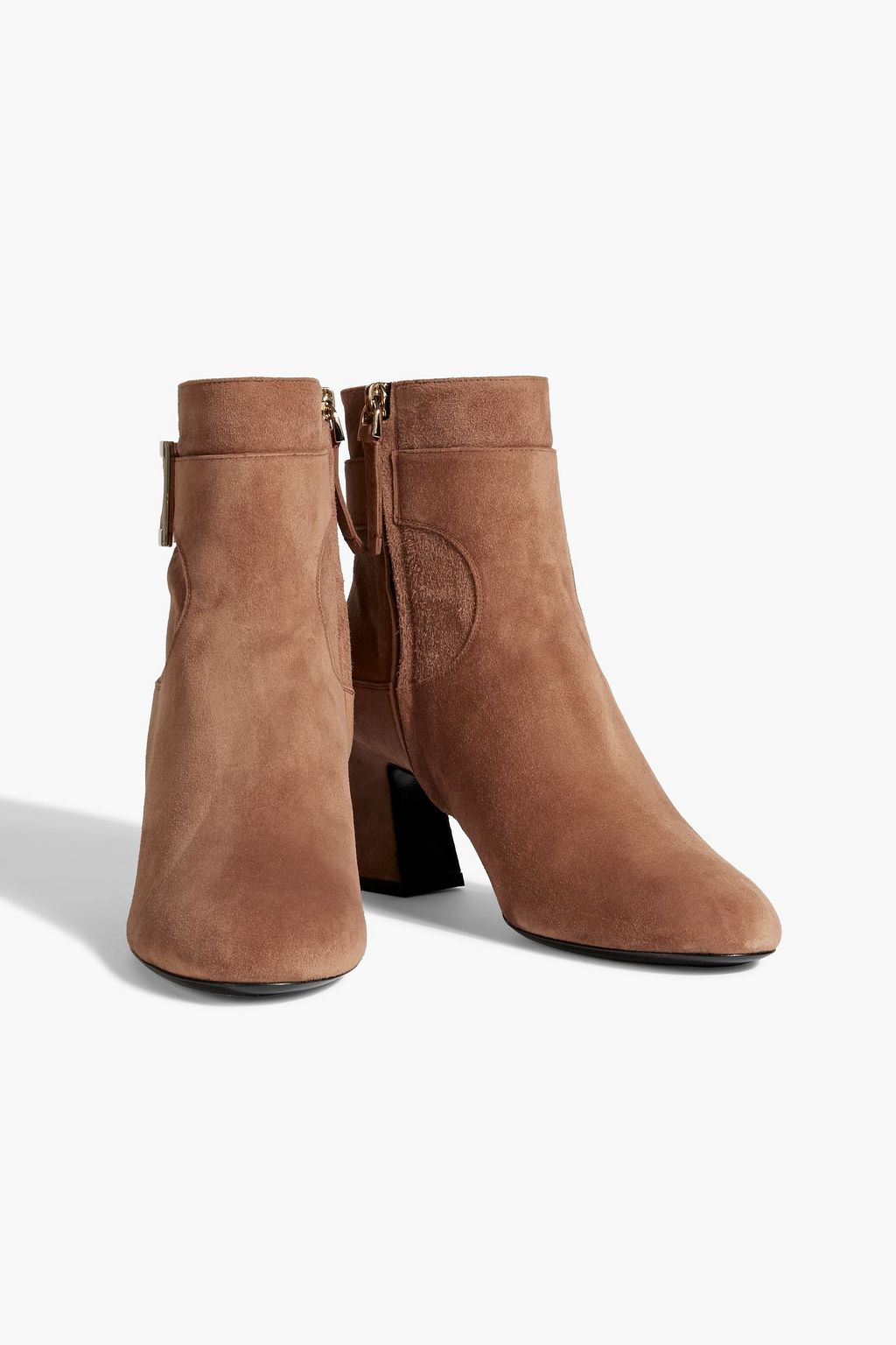 ROGER VIVIER Trompette buckled suede ankle boots