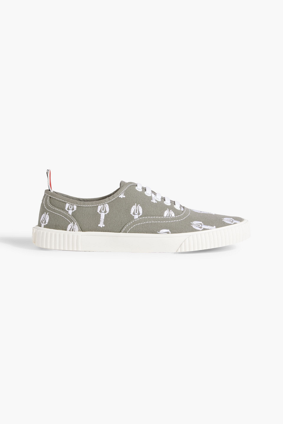 Embroidered canvas sneakers