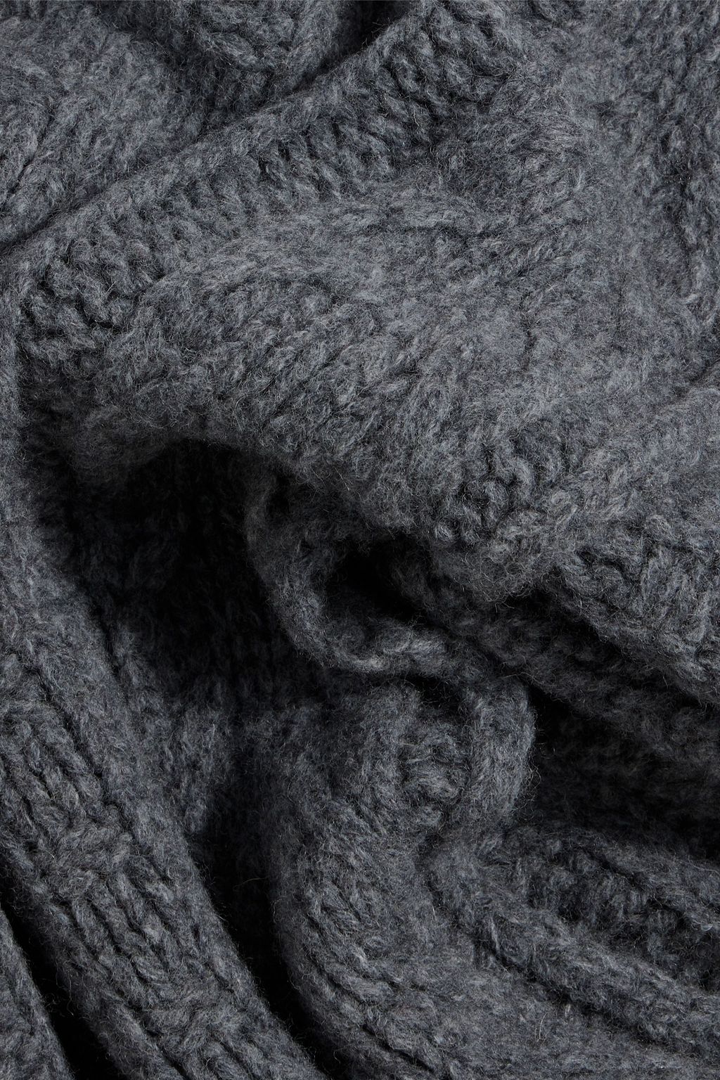 GANNI Cable-knit scarf