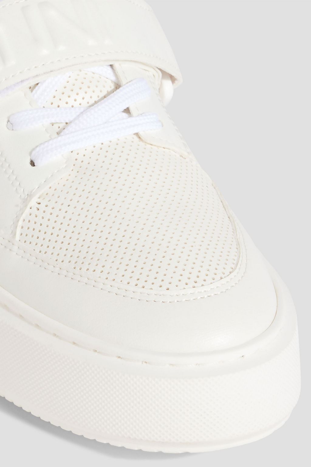 GANNI Perforated faux leather sneakers