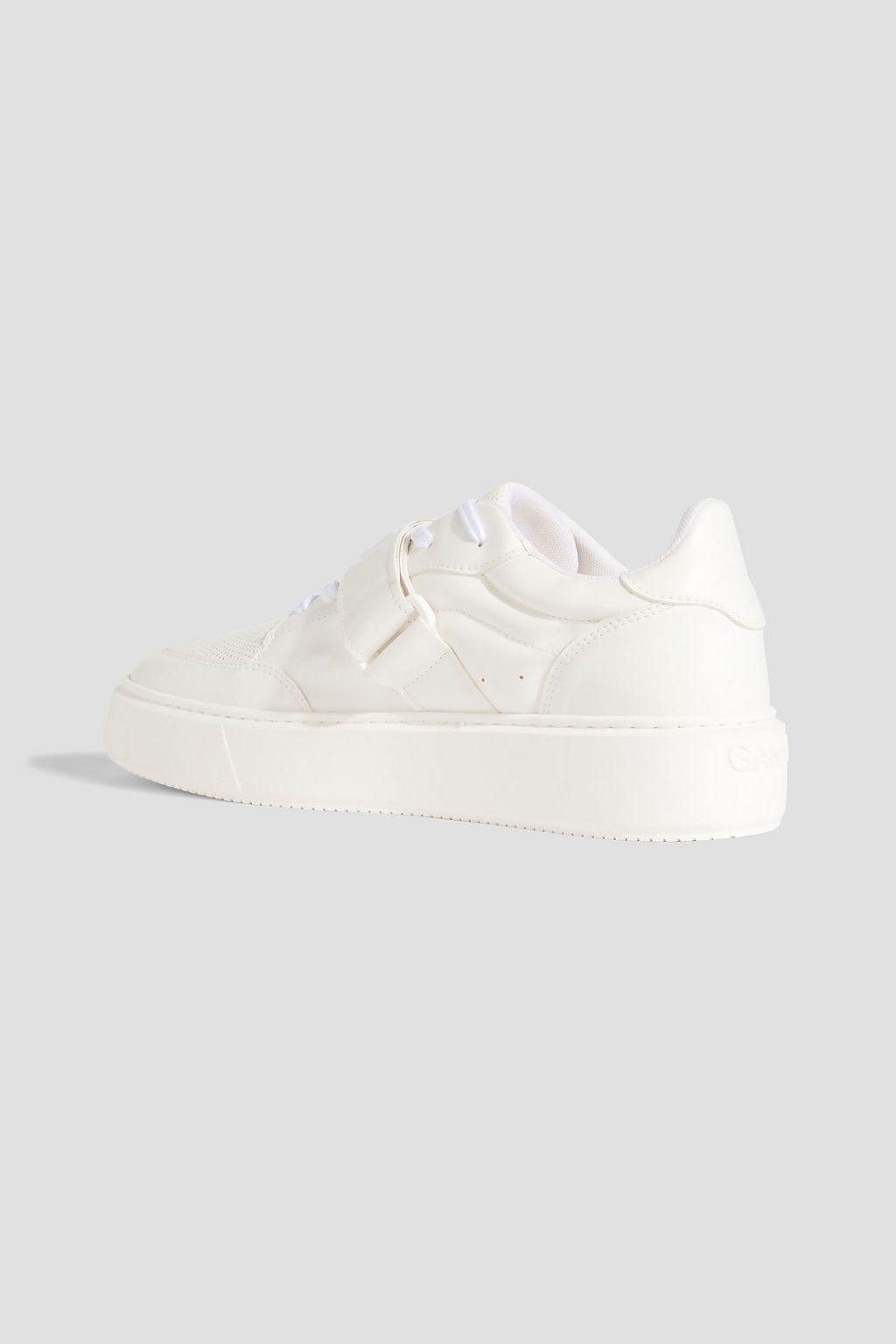 GANNI Perforated faux leather sneakers