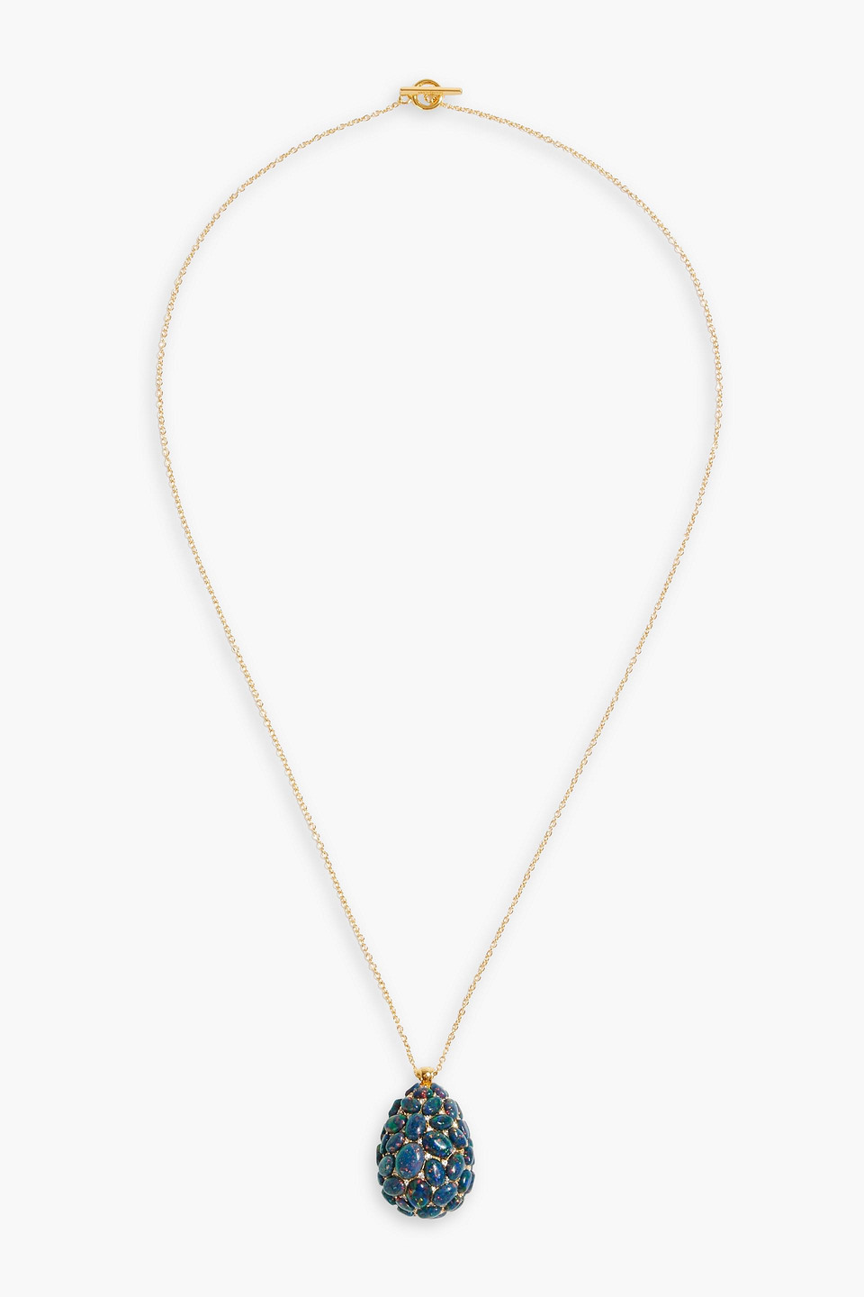 Zimmermann Gold-tone Stone Necklace In Petrol