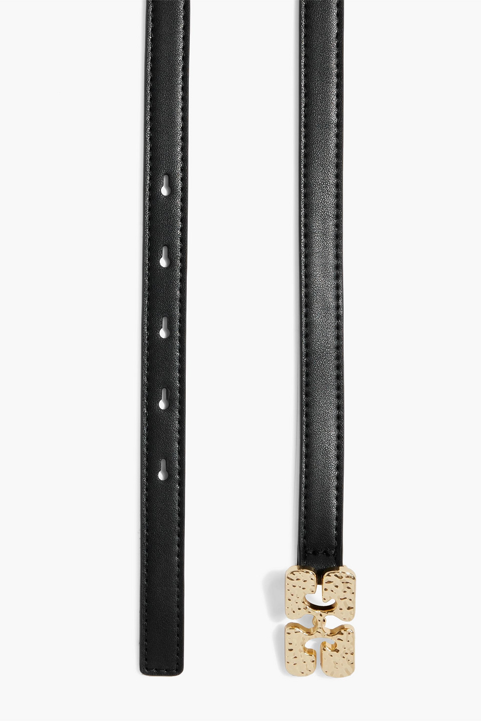 Ganni Leather Belt In Black