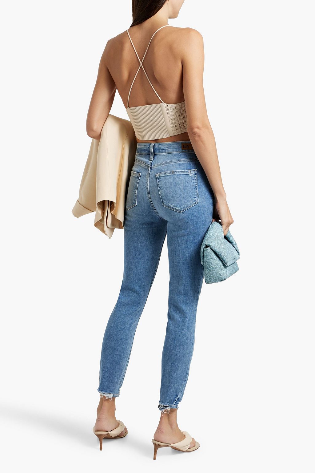 PAIGE Hoxton cropped high-rise skinny jeans
