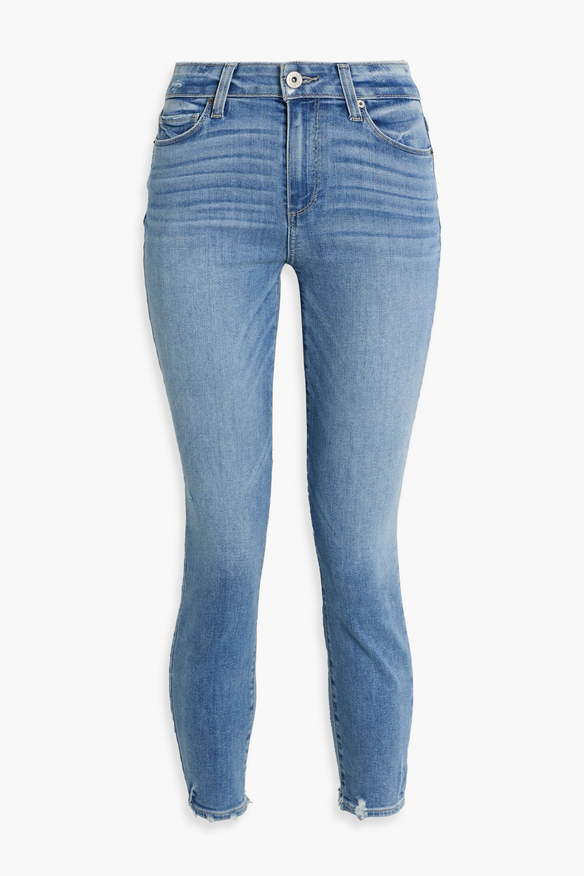 PAIGE Hoxton cropped high-rise skinny jeans thumbnail