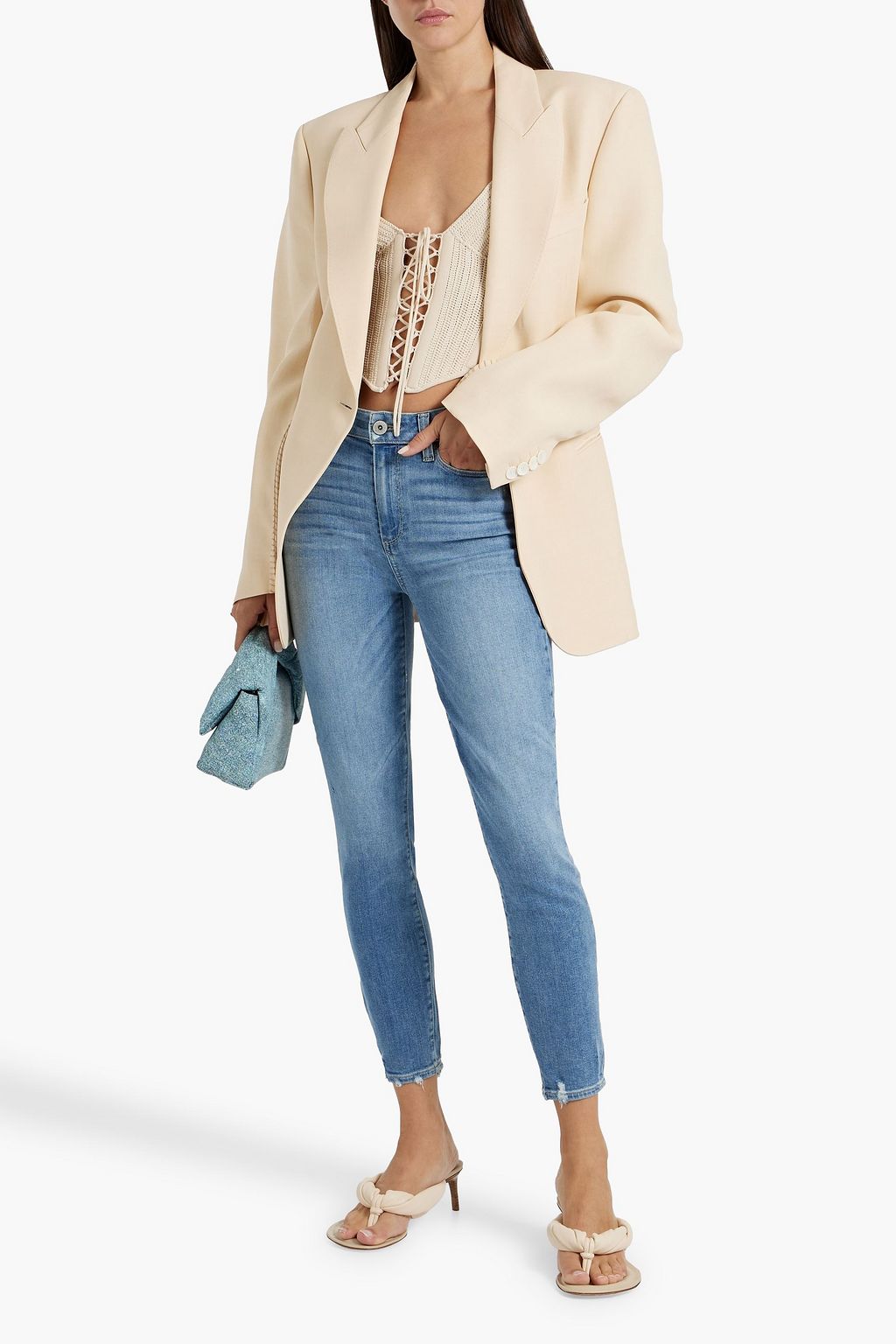 PAIGE Hoxton cropped high rise skinny jeans THE OUTNET