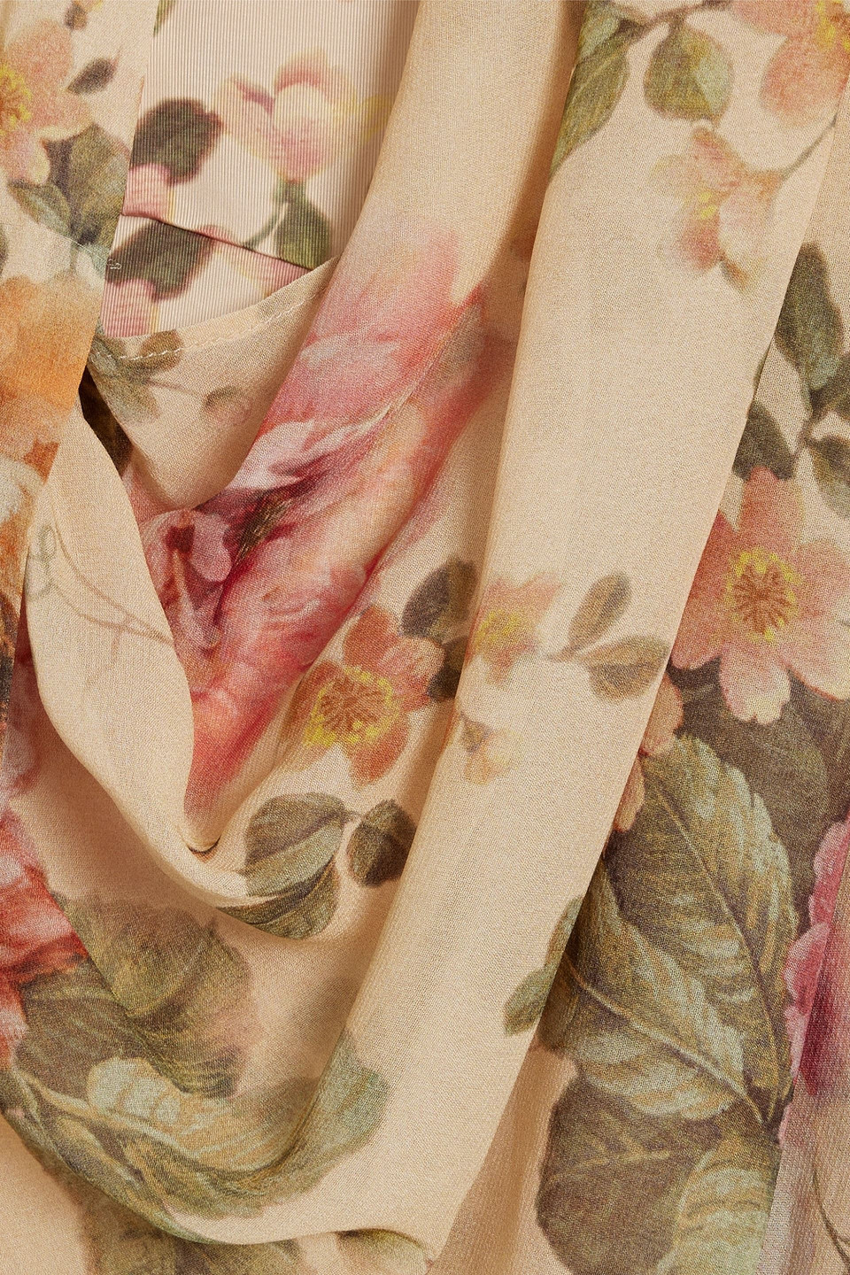 ZIMMERMANN FLORAL-PRINT CHIFFON BLOUSE 
