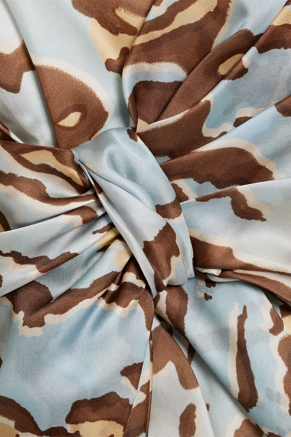 Zimmermann Matchmaker Bow Bodice In Blue Tiger In Animal Print