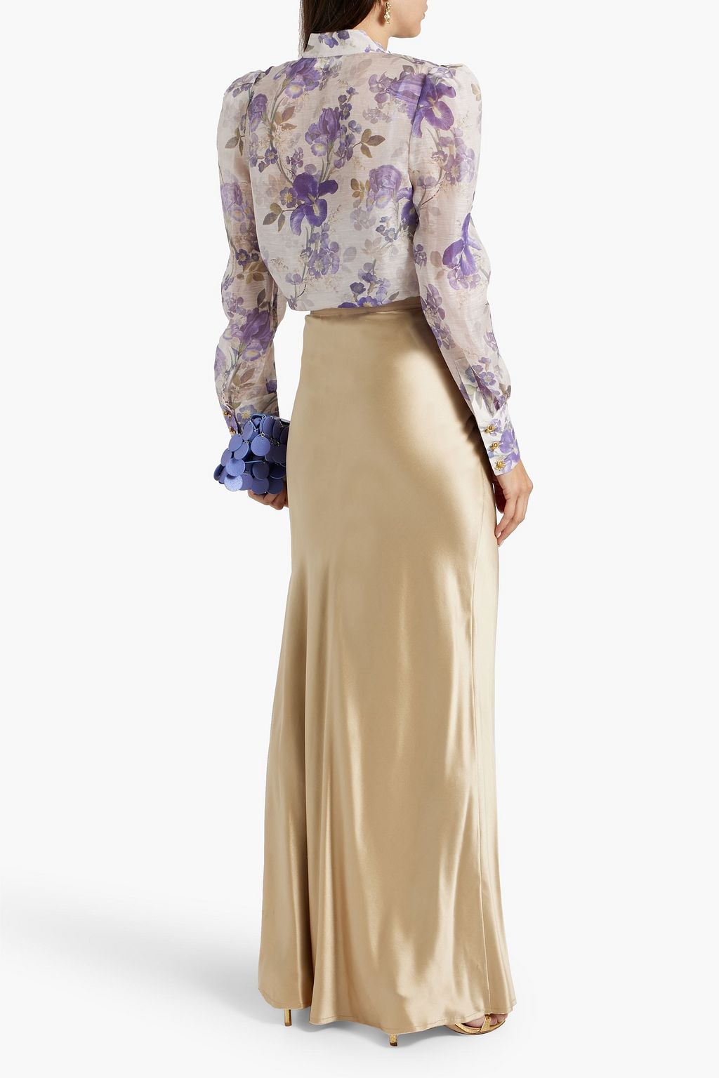 ZIMMERMANN Floral-print linen and silk-blend blouse