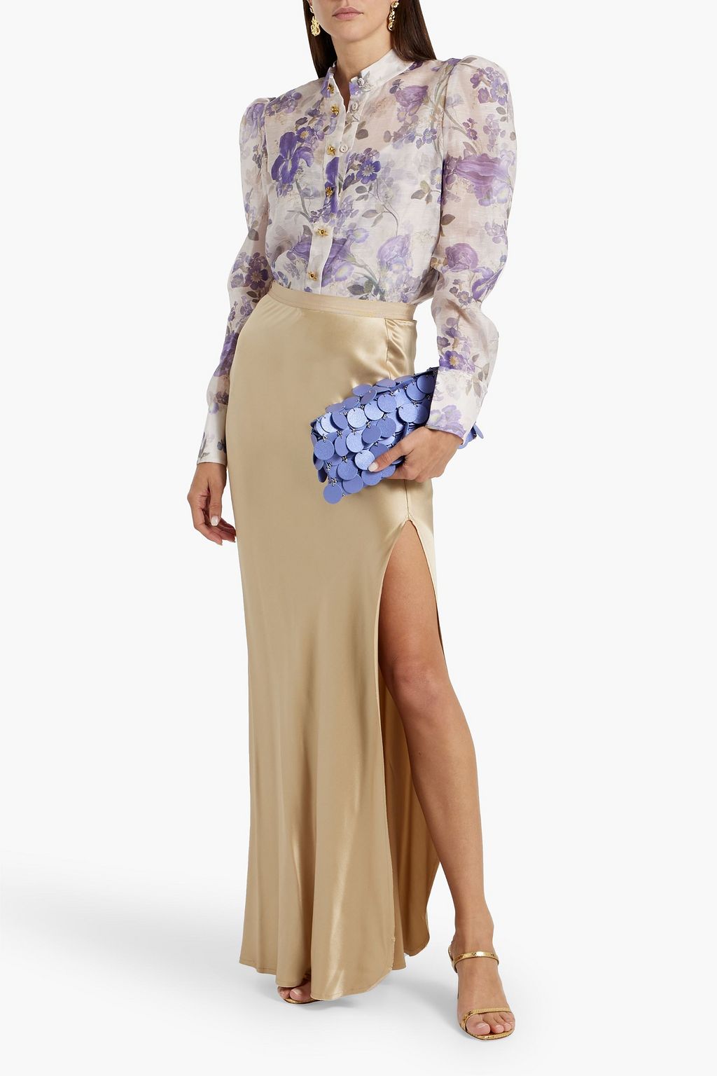 ZIMMERMANN Floral-print linen and silk-blend blouse