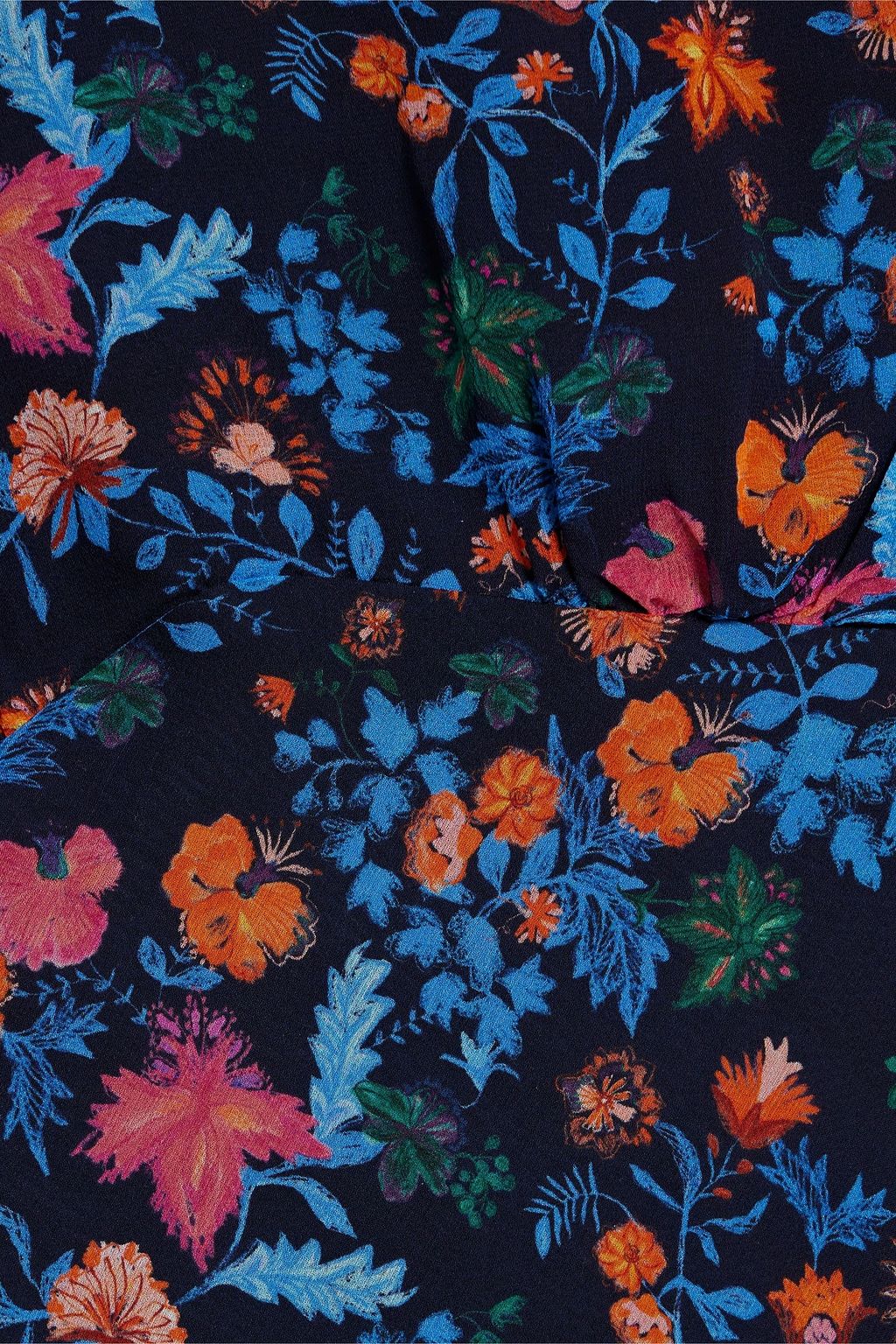 SALONI Lila floral-print silk georgette midi dress