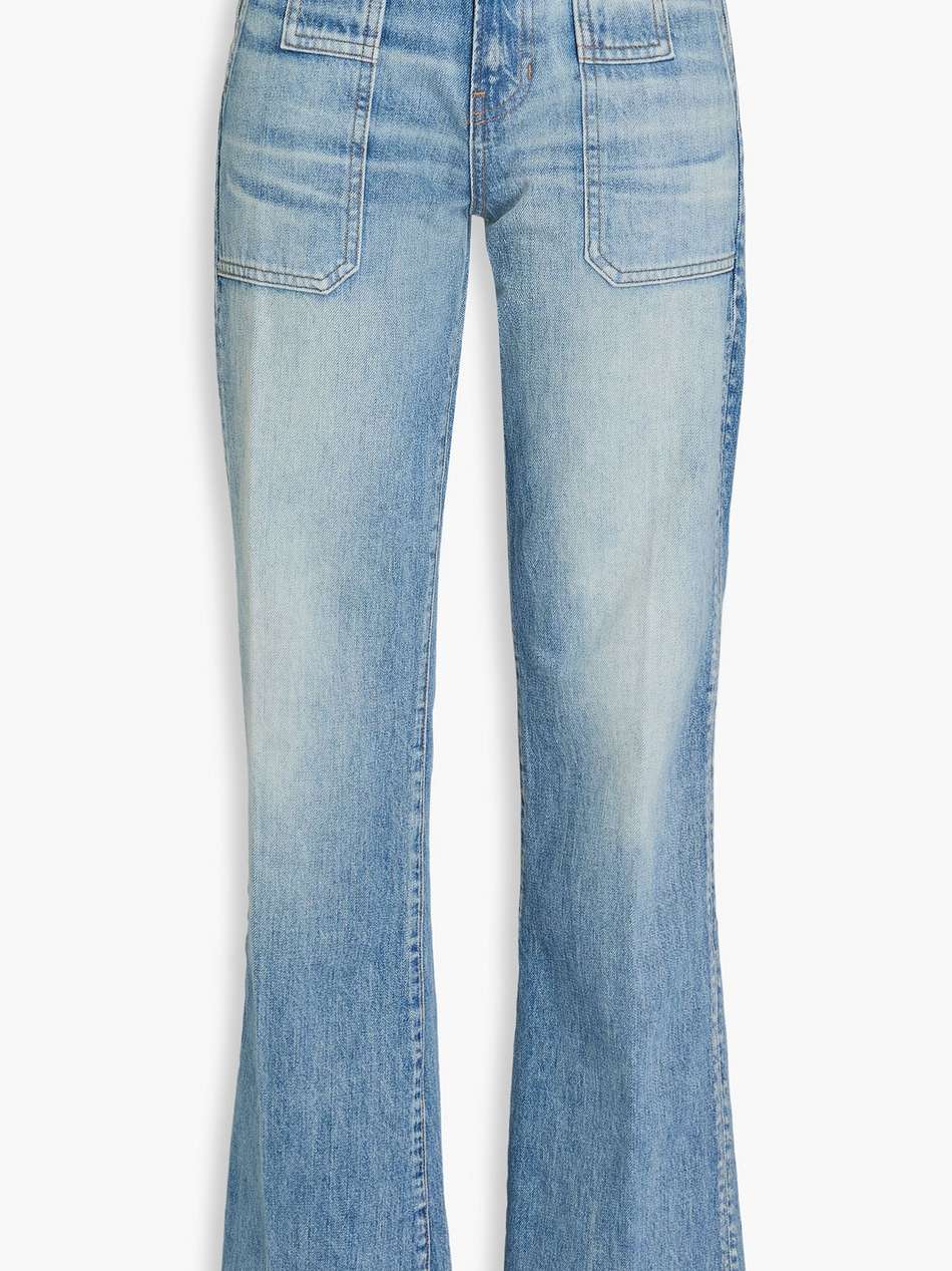 high-rise bootcut jeans