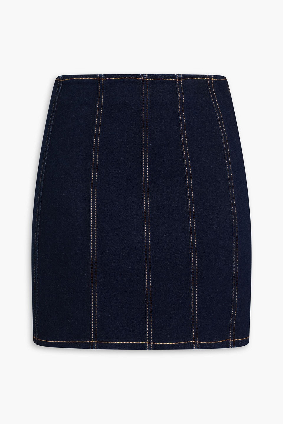 Veronica Beard Pierson Denim Mini Skirt In Dark Denim