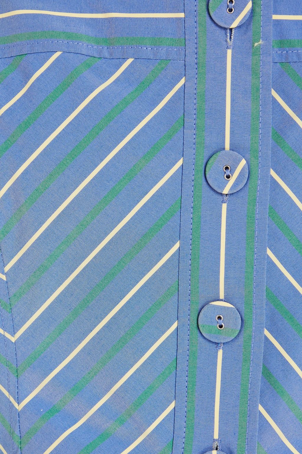 VERONICA BEARD Milton cropped striped poplin top