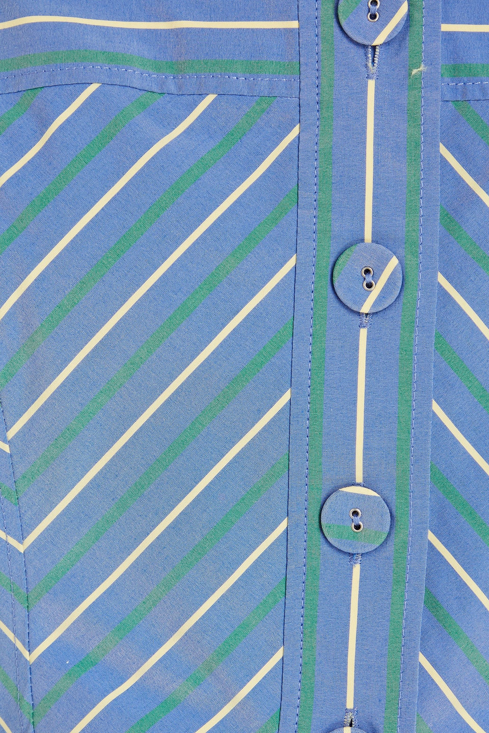 Veronica Beard Milton Cropped Oberteil Aus Popeline Mit Streifen In Schieferblau