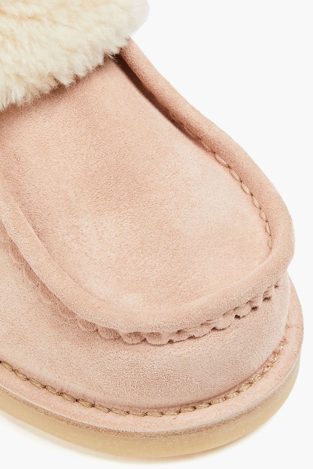 CHLOÉ بوت بطول الكاحل "جيسي" من جلد السويد المبطّن بالصوف الناعم