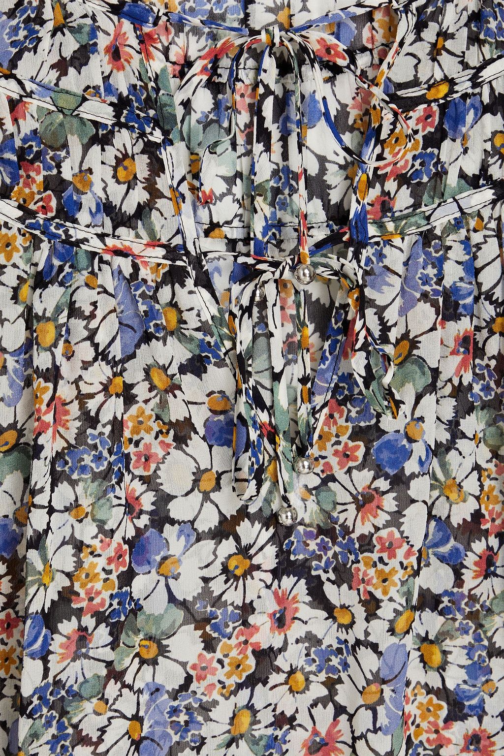 VERONICA BEARD Avan floral-print silk-georgette top