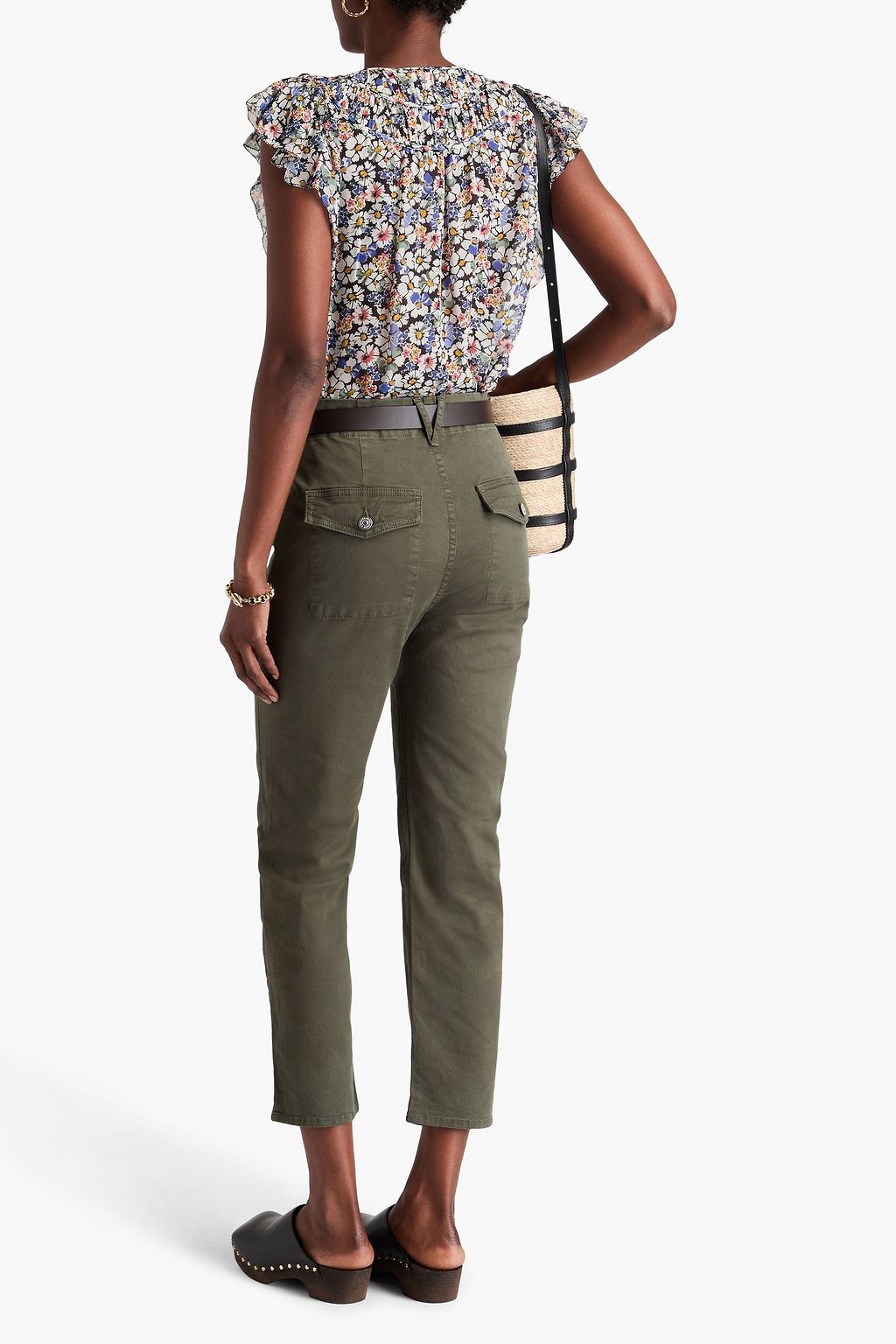VERONICA BEARD Avan floral-print silk-georgette top