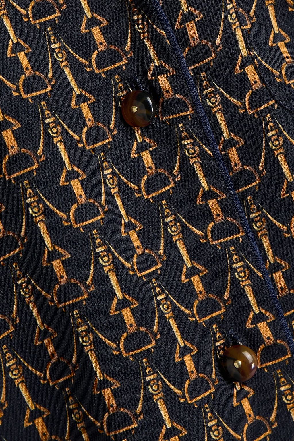 VERONICA BEARD Adele printed stretch-twill shirt