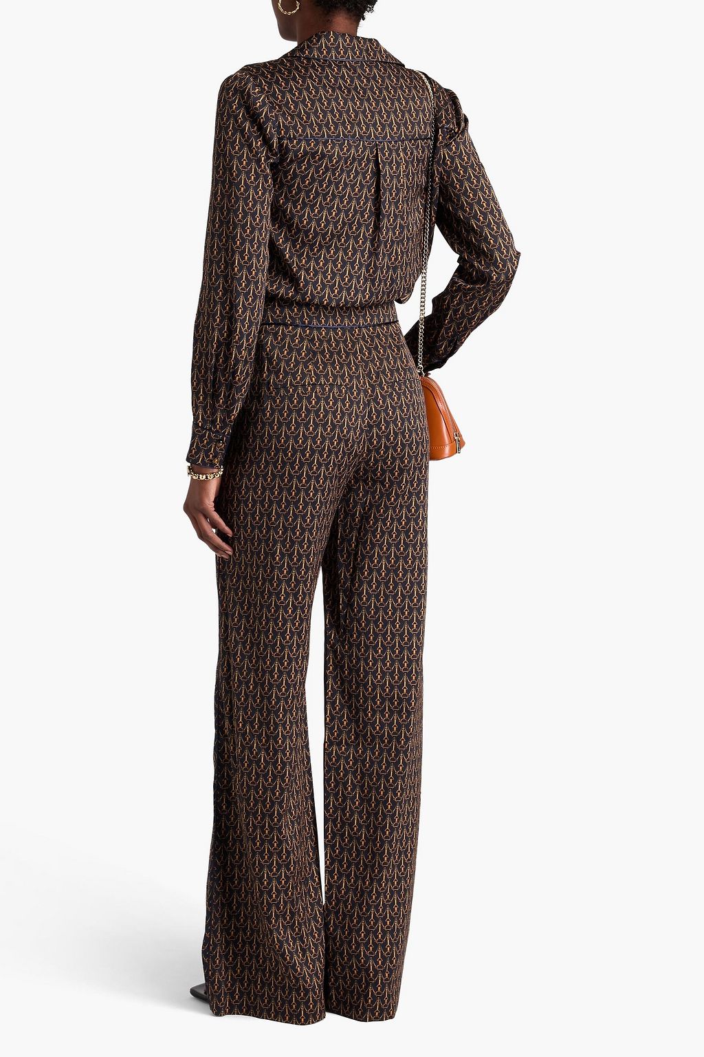 VERONICA BEARD Adele printed stretch-twill shirt