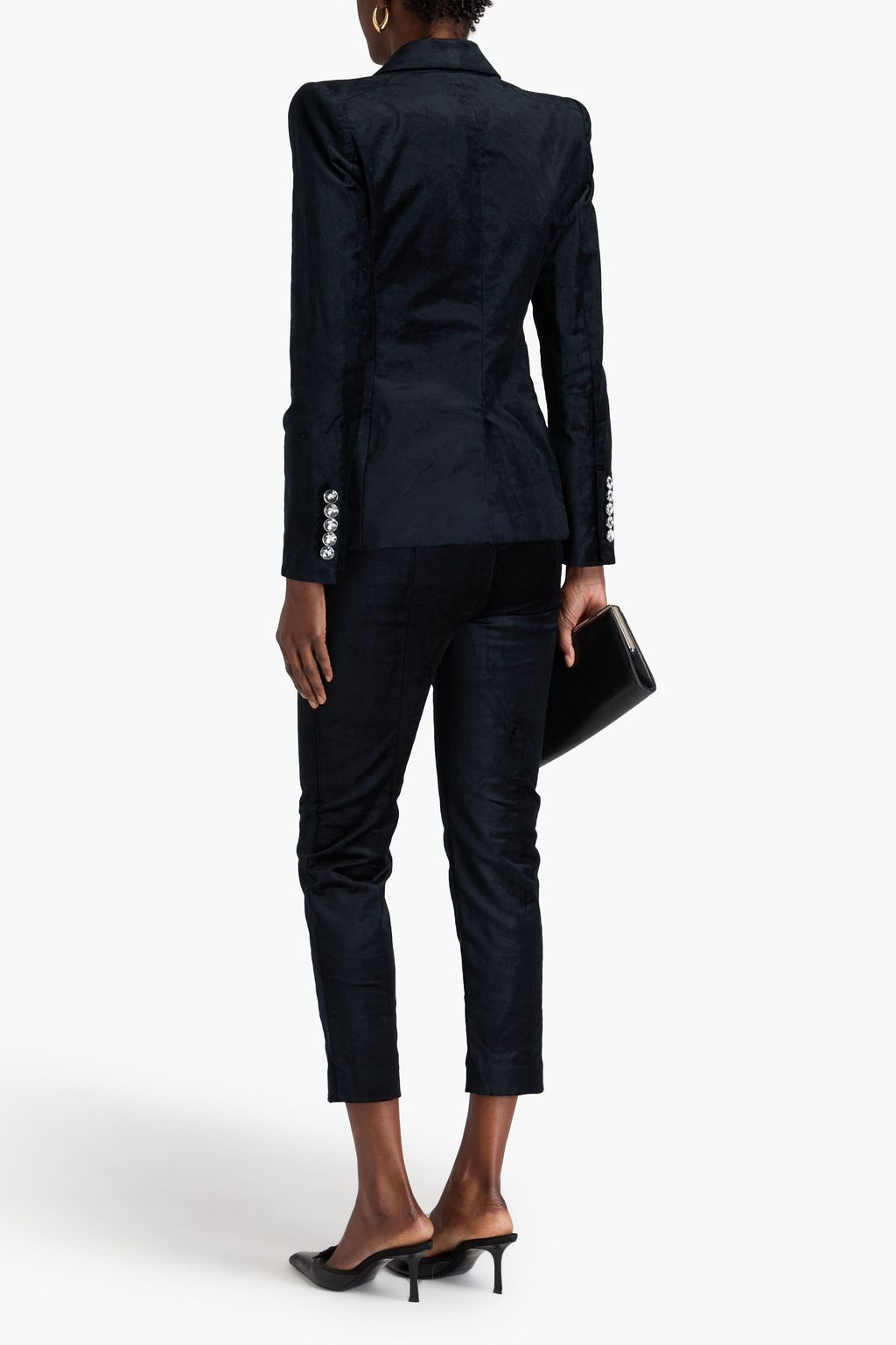 VERONICA BEARD Elam Dickey double-breasted cotton-blend velvet blazer
