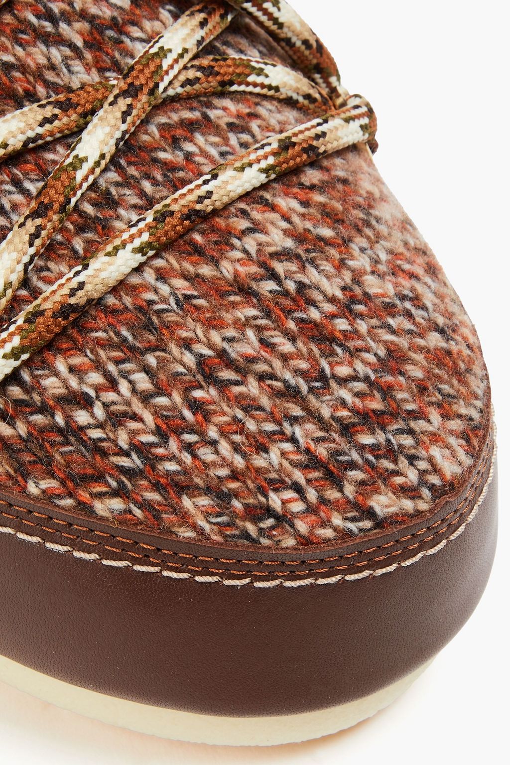 CHLOÉ X MOON BOOT ウール&レザー スノーブーツ
