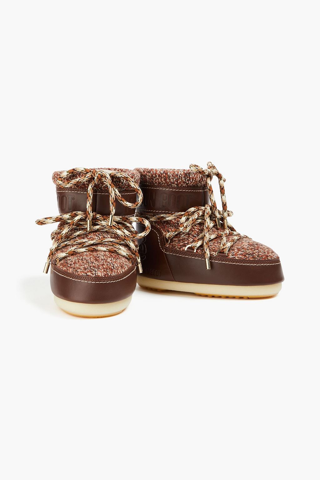 CHLOÉ X MOON BOOT ウール&レザー スノーブーツ