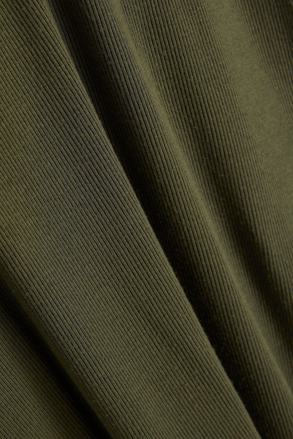 Frame Ribbed Stretch-modal Jersey T-shirt In Military-grün