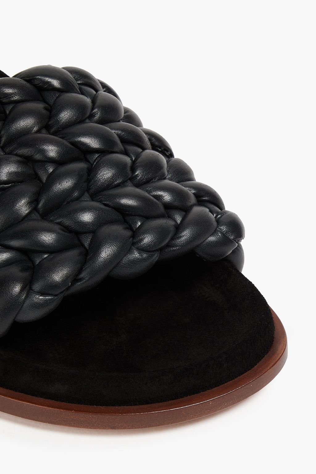 CHLOÉ Kacey braided leather slides