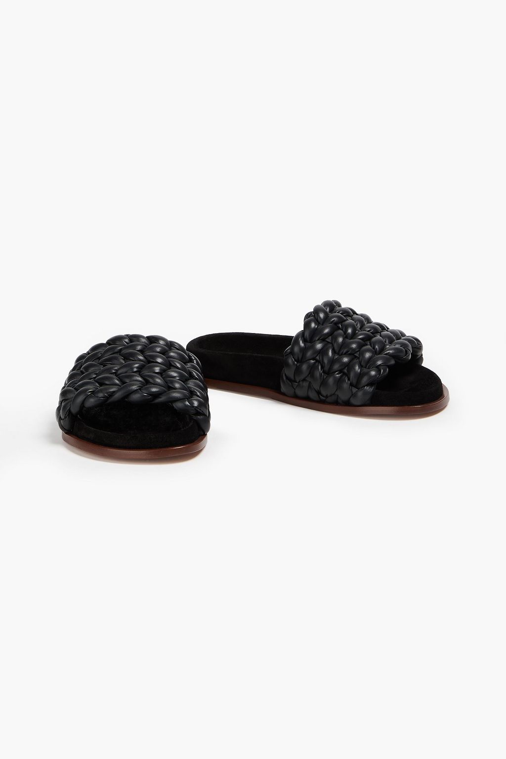 CHLOÉ Kacey braided leather slides