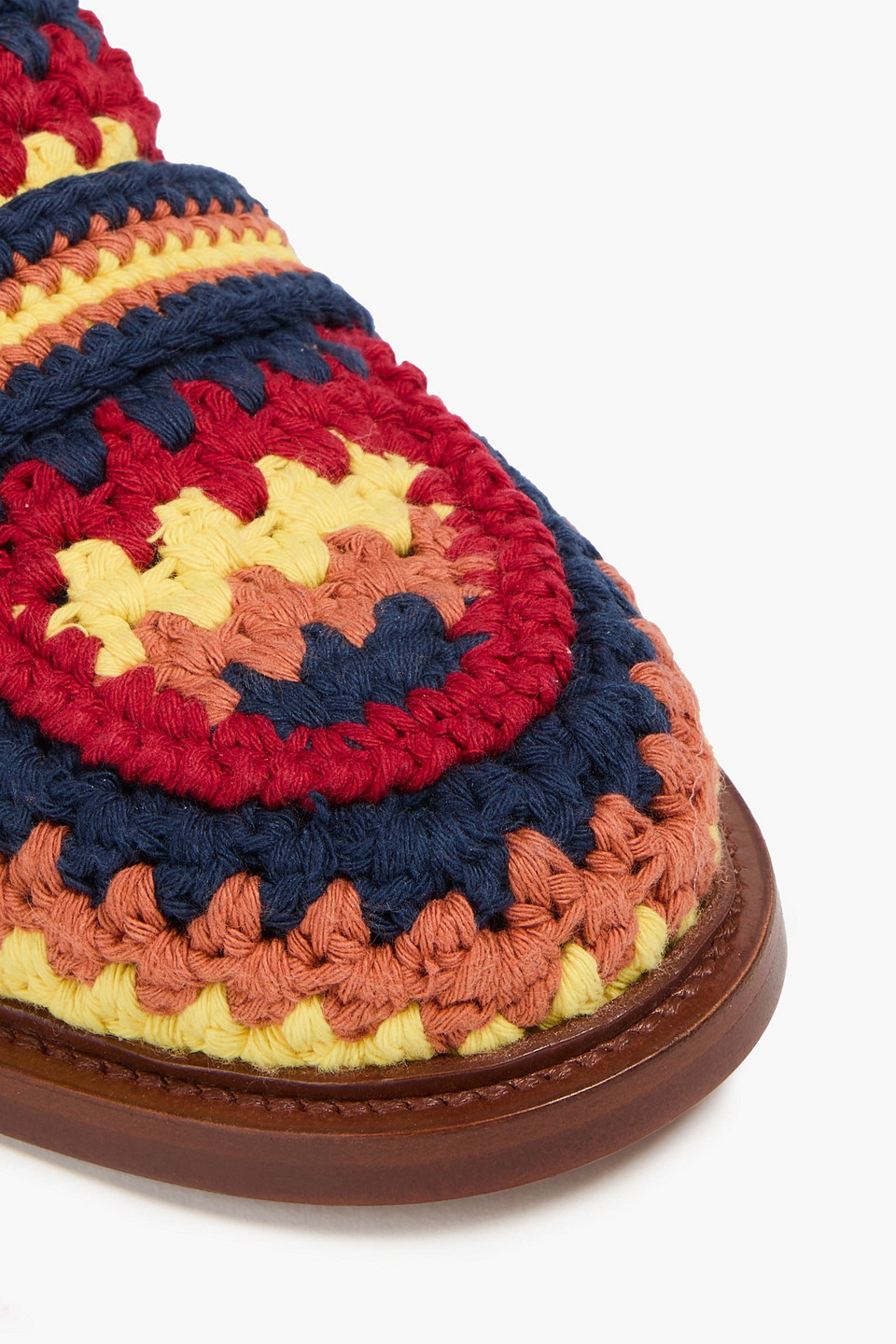 Chloé Woody Crochet Loafers In Red