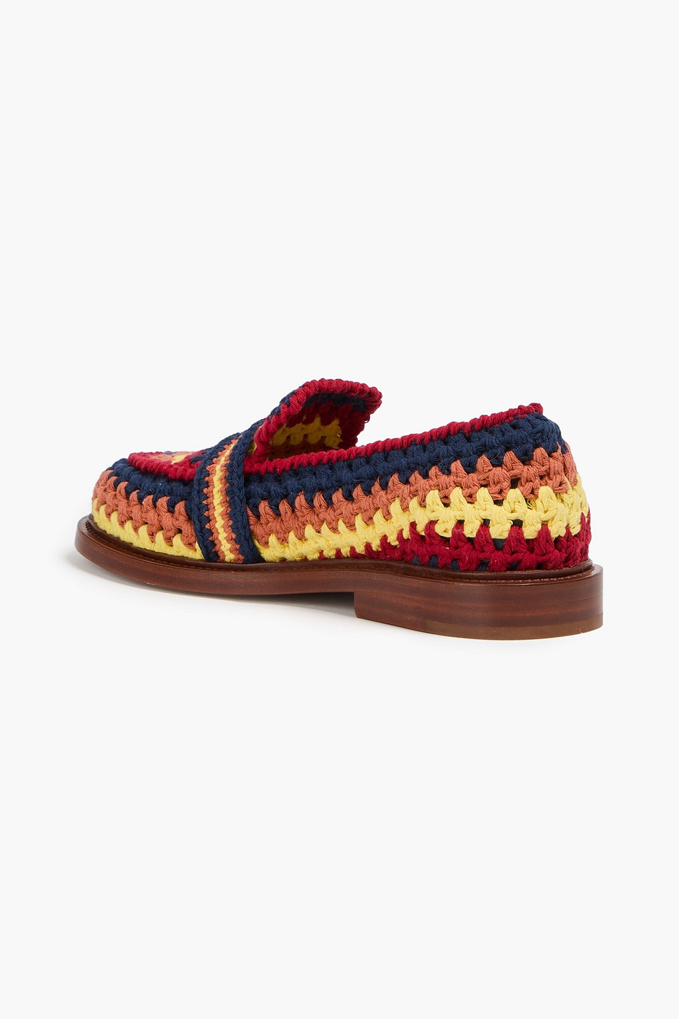 Chloé Woody Crochet Loafers In Red