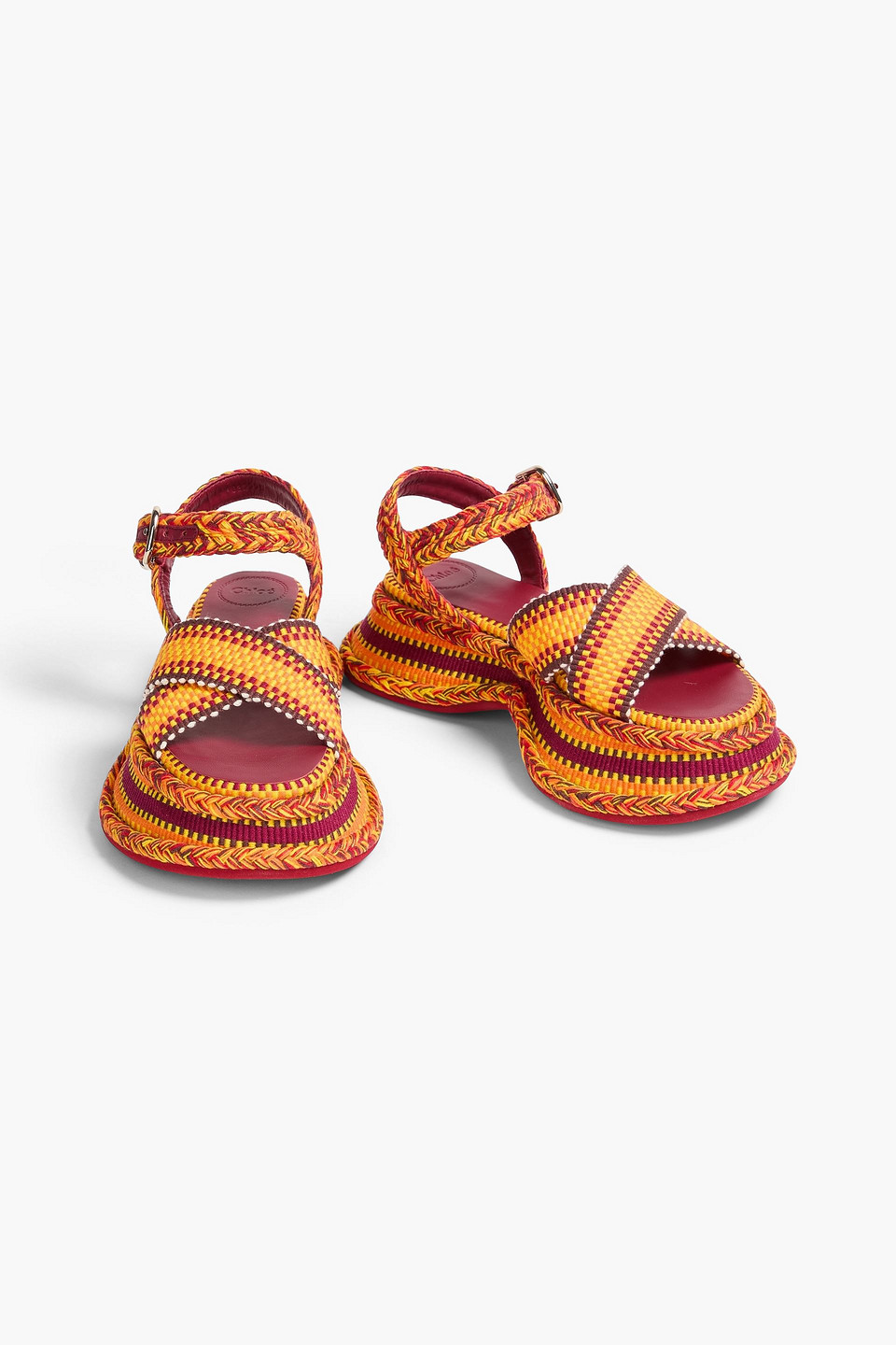 CHLOÉ MERIL WOVEN PLATFORM SANDALS