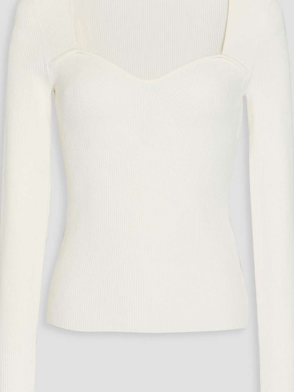gladys ribbed stretch-knit top