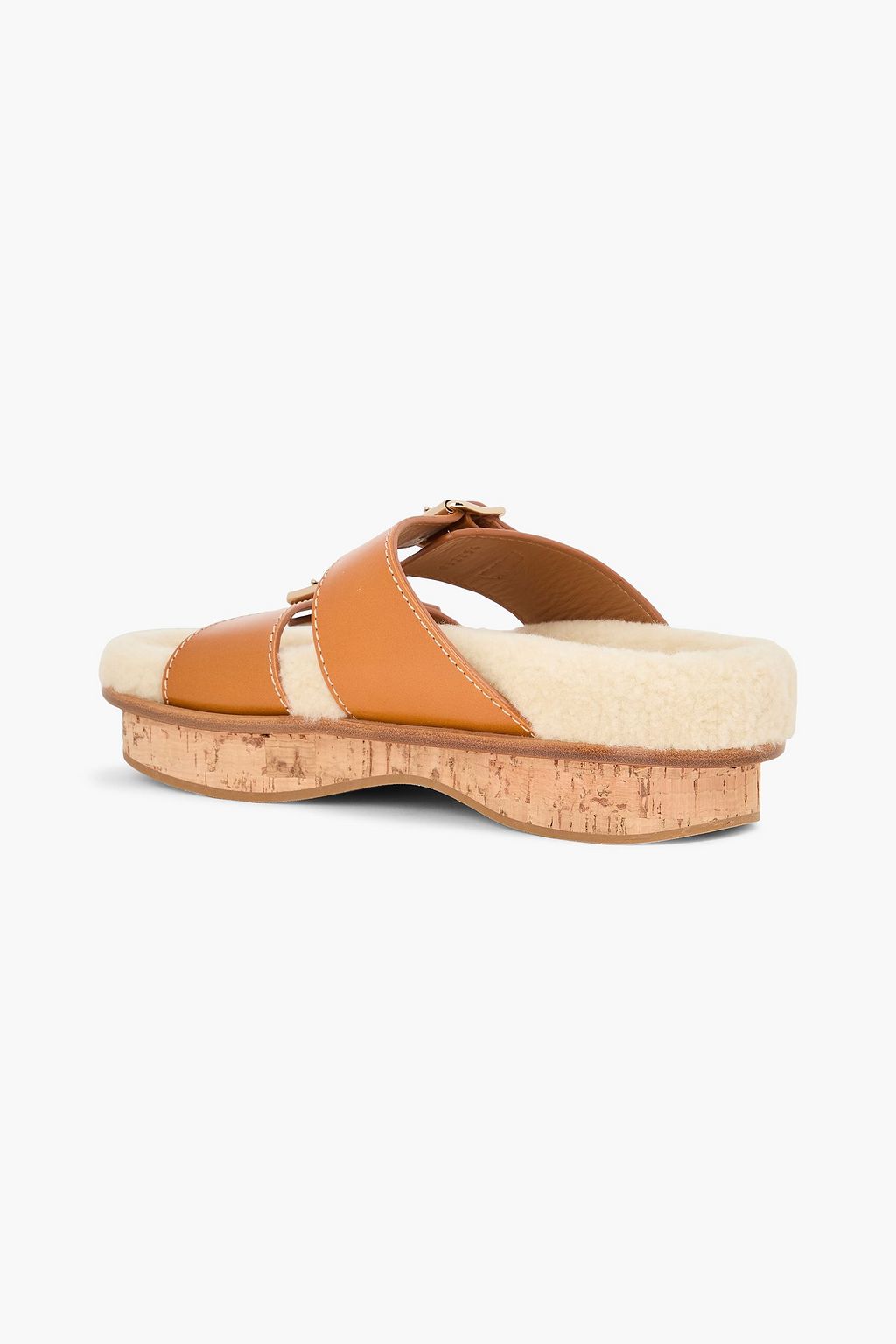 CHLOÉ صندل "مارا" من الجلد مبطّن بالصوف الناعم