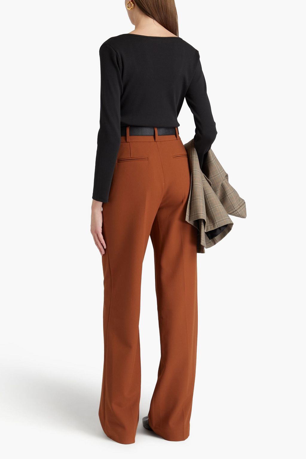 VERONICA BEARD Calabra ribbed Pima cotton-jersey top