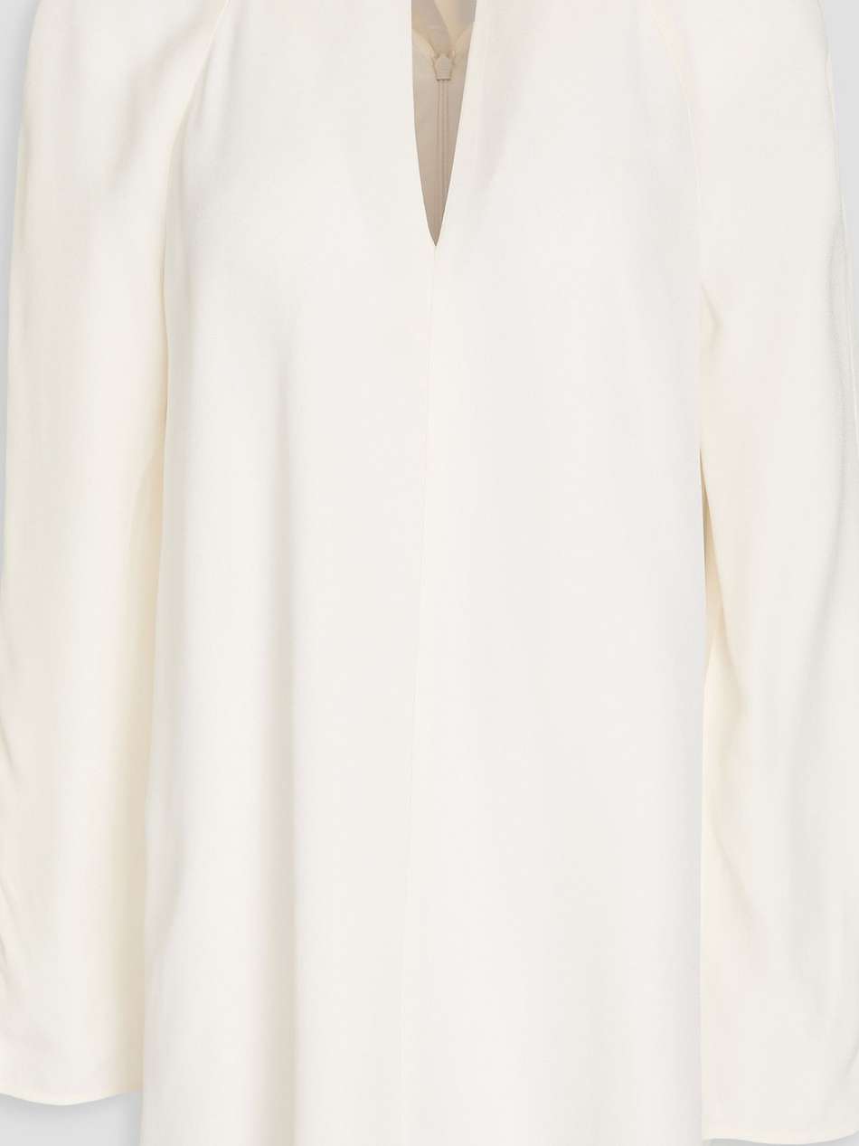 chain-embellished crepe blouse
