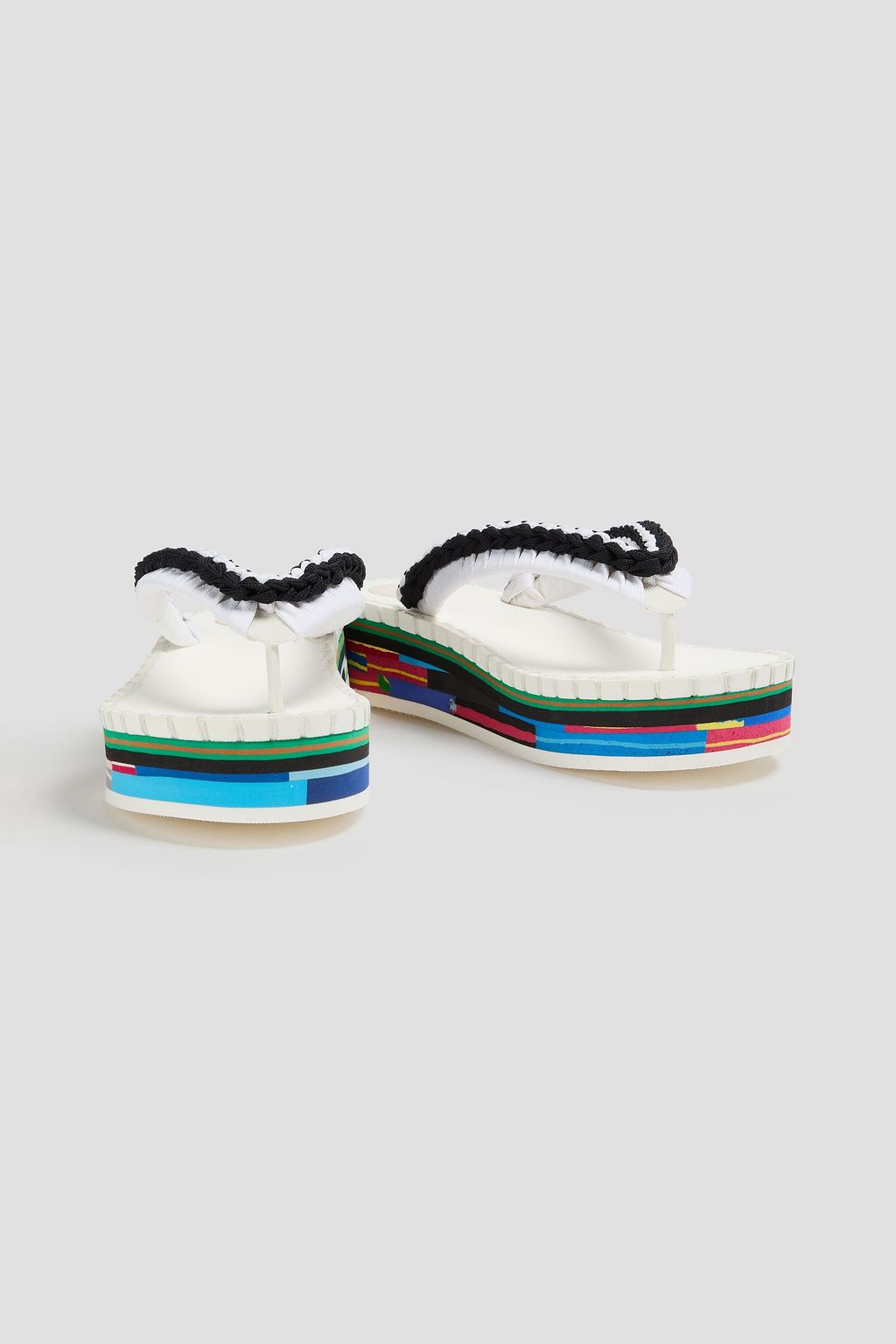 CHLOÉ Lou Plateausandalen aus Kordel mit Details im Überwendlichstich