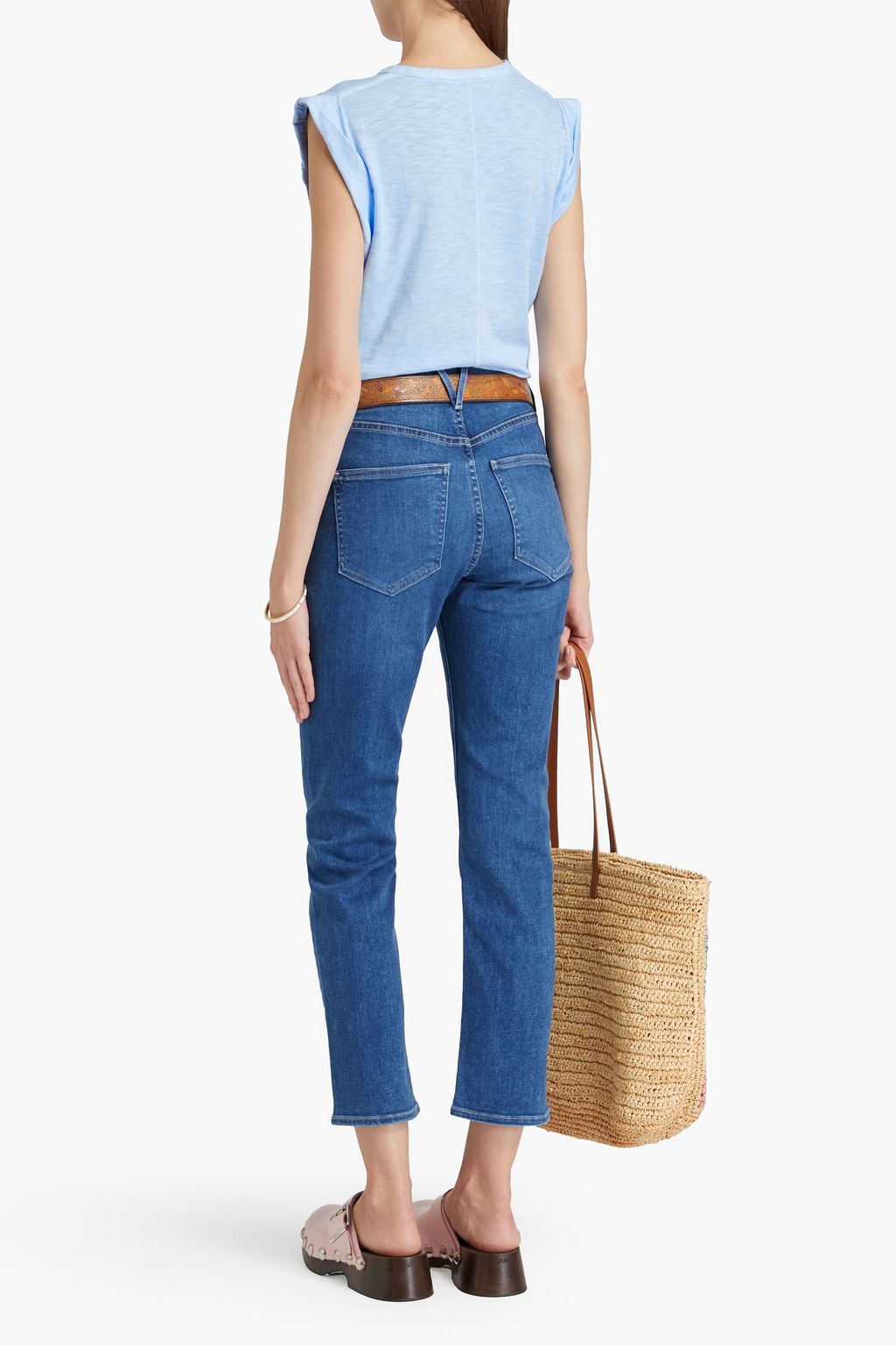 VERONICA BEARD Dree slub Pima cotton-jersey top