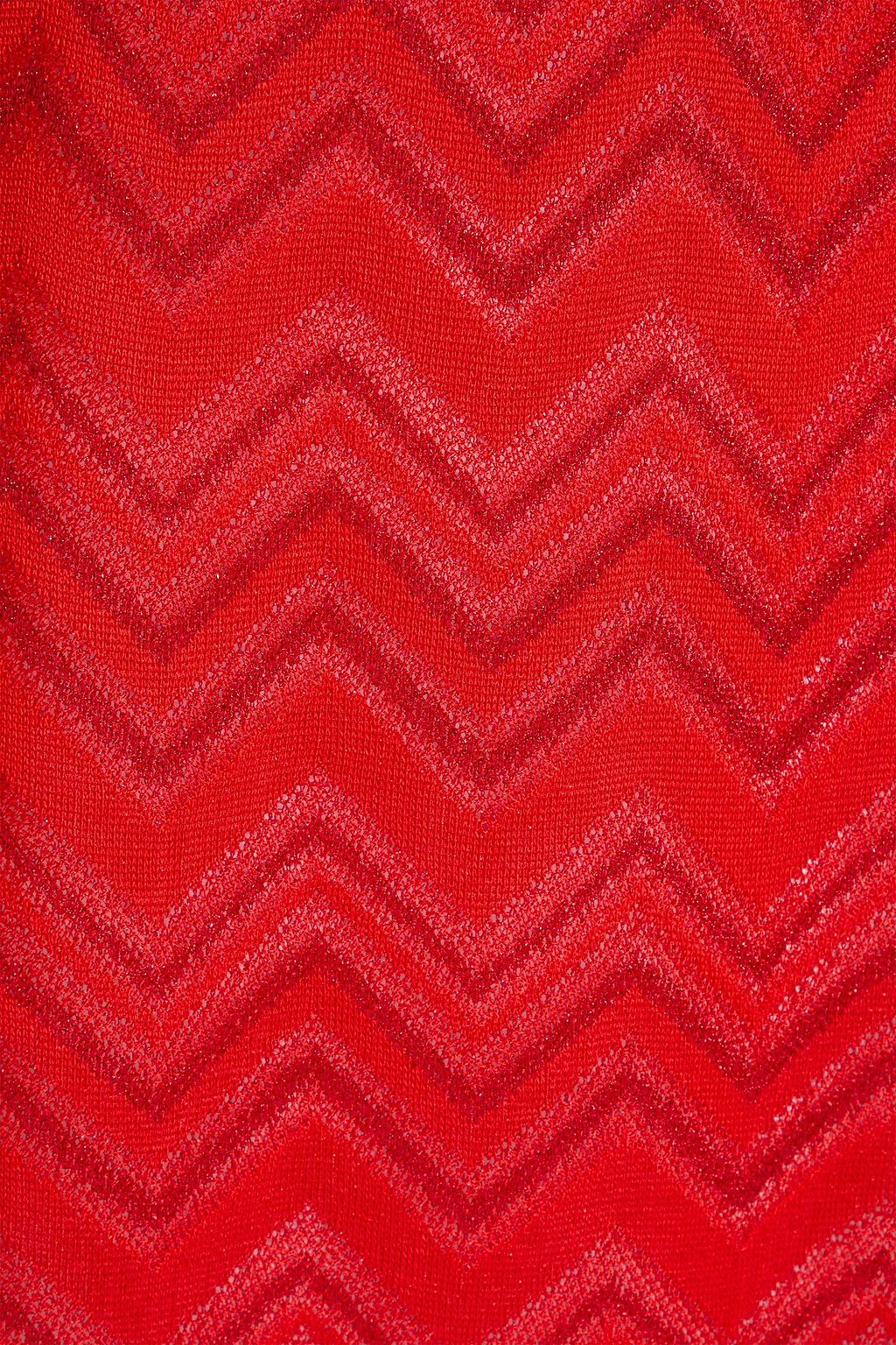 MISSONI 메탈릭 크로셰 니트 드레스
