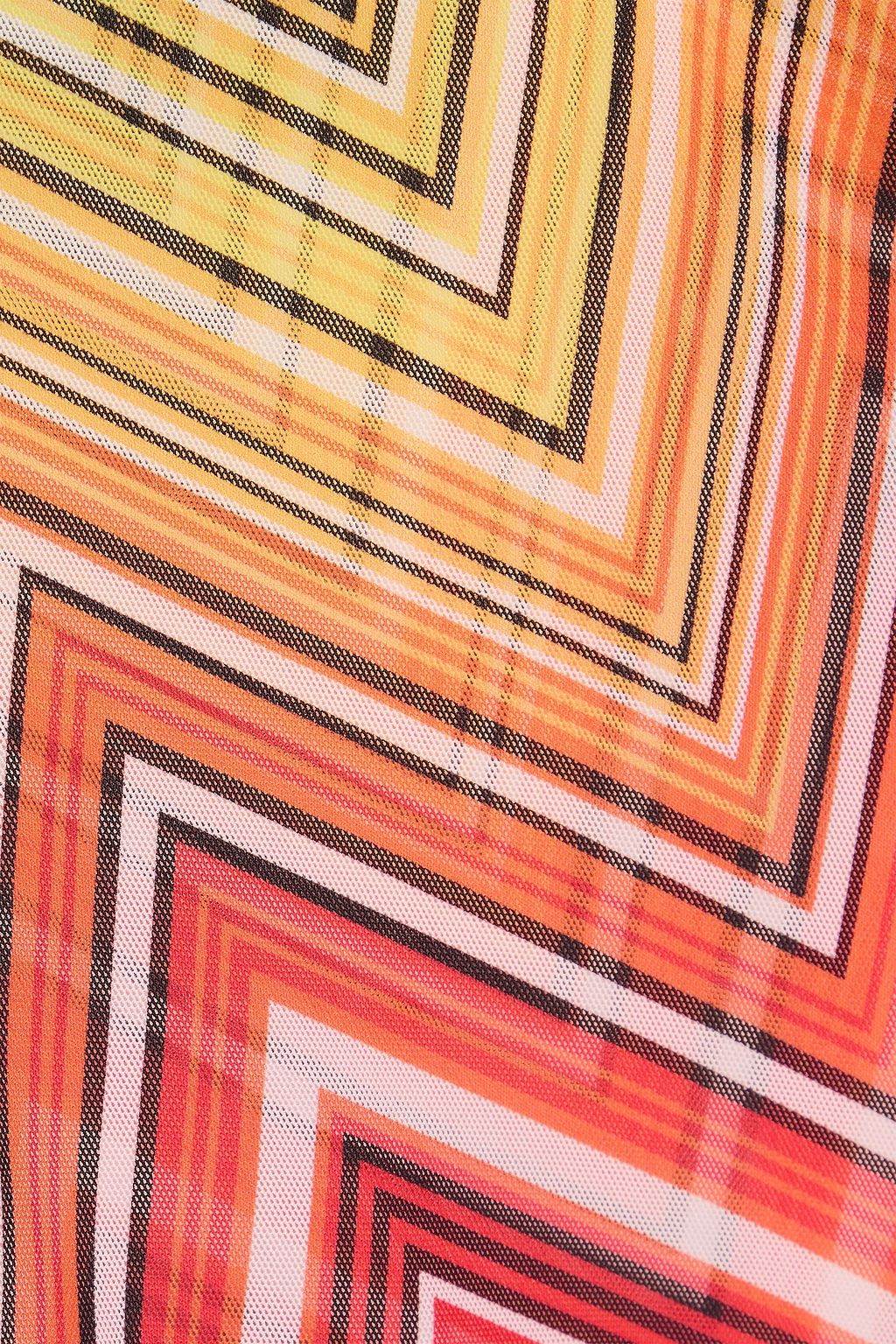 MISSONI بنطلون بقصة واسعة من الأسفل من الشبك المطاط