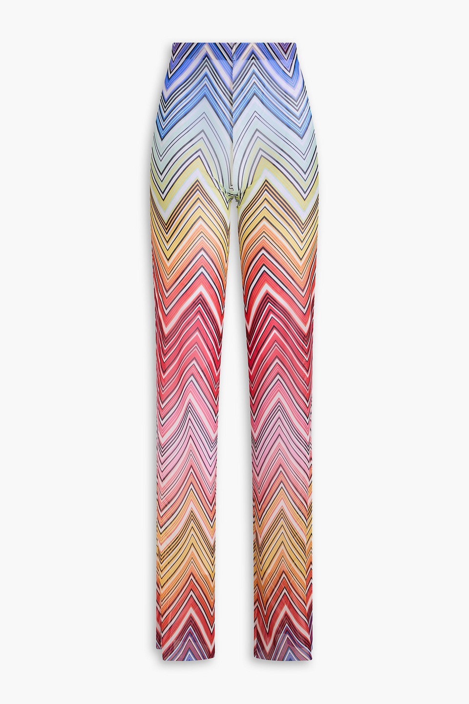 Missoni Stretch-mesh Flared Trousers In Multicolor