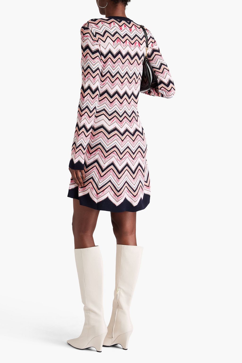 MISSONI فستان قصير من مزيج الصوف بحبكة كروشيه
