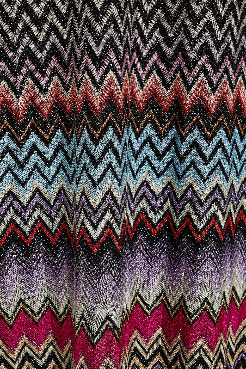 MISSONI Metallic crochet-knit halterneck maxi dress